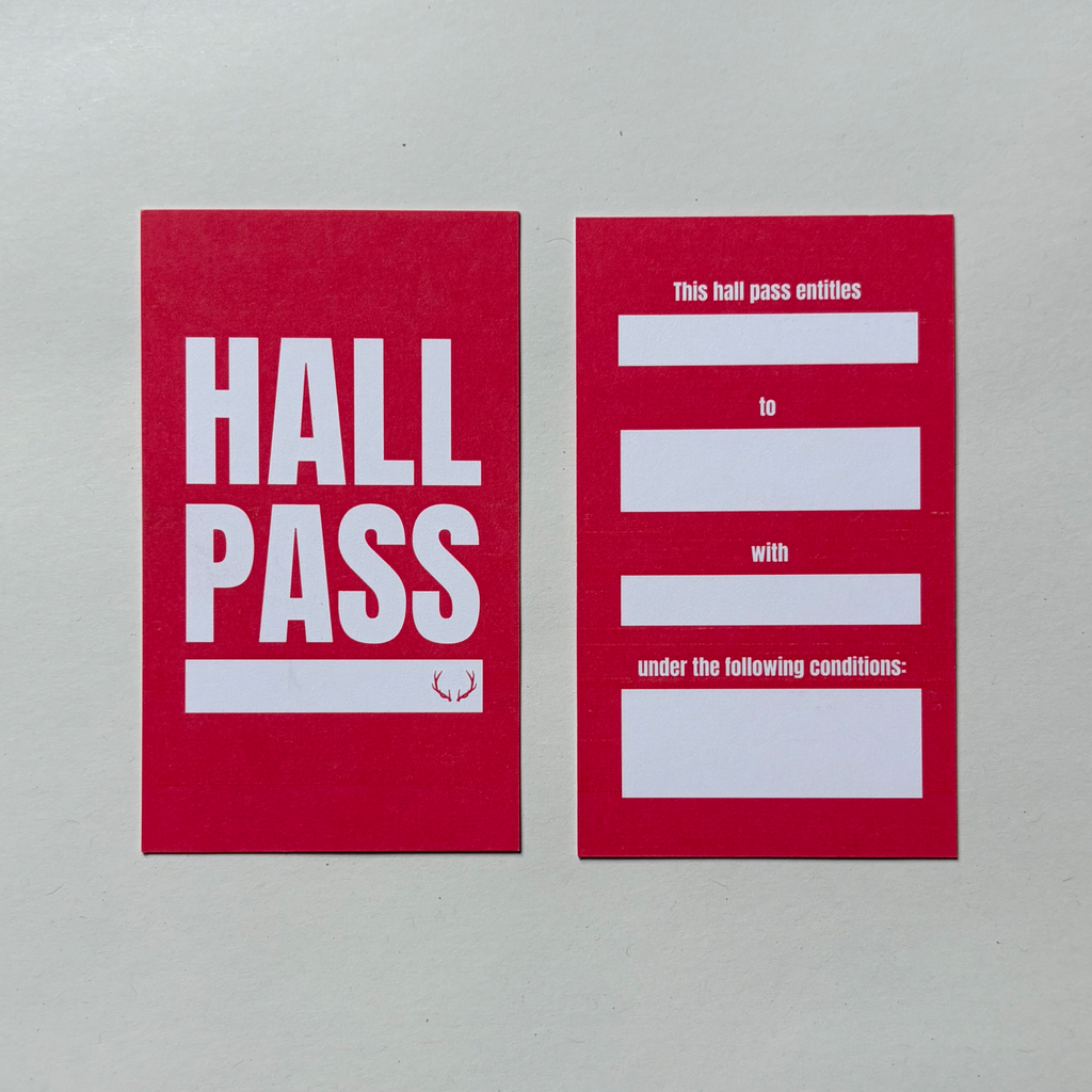 HALL PASS CARDS (PACK OF 6)