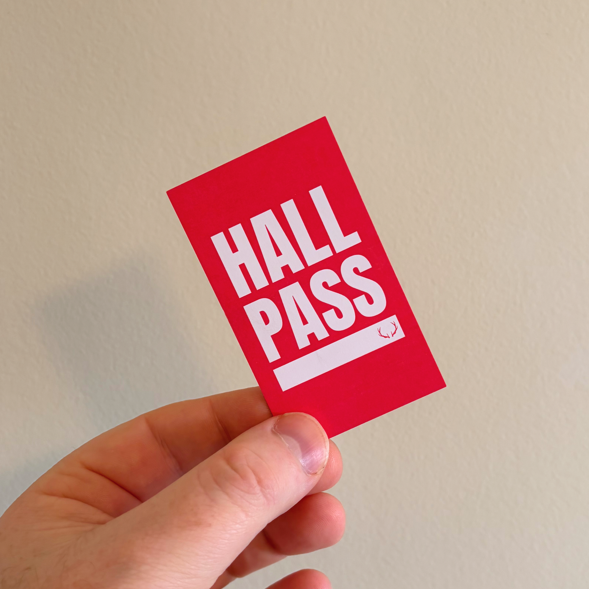 HALL PASS CARDS (PACK OF 6)